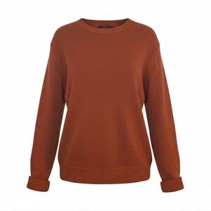 Pendleton Shetland Wool Rust Orange Crewneck Sweater Size XL